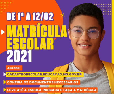 MATRICULA 2021 rede publica em minas gerais capa